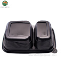 Disposable Food Grade 2 Compartments Clear Lunch Containers